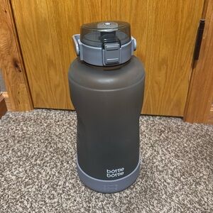 Gray 128 oz water bottle